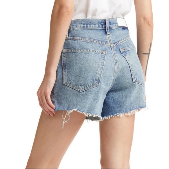 NWT RE/DONE 50s Cut Off High Waist Organic Cotton Jean Denim Shorts - Picture 3 of 11